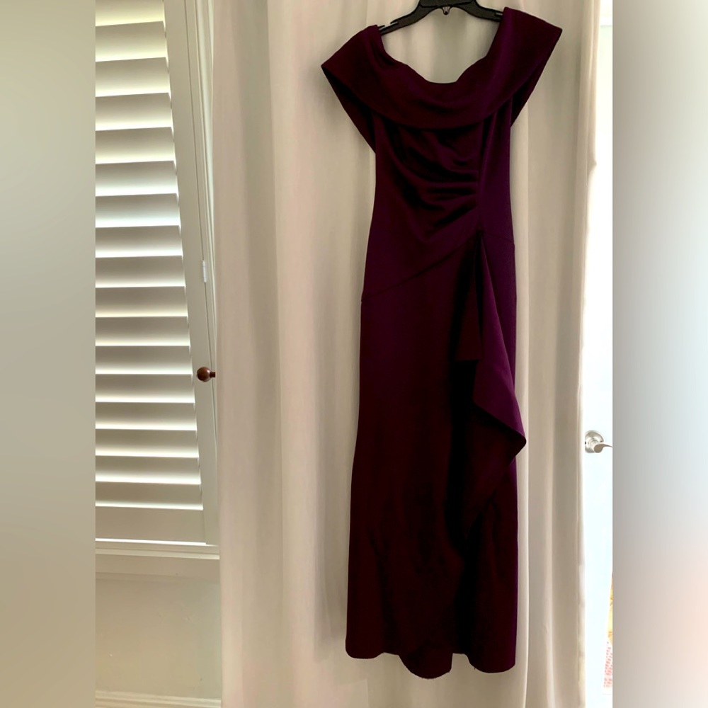 Xscape off the shoulder formal gown